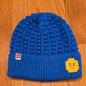 LEGO Blue Beanie with Yellow Face Patch Winter Hat